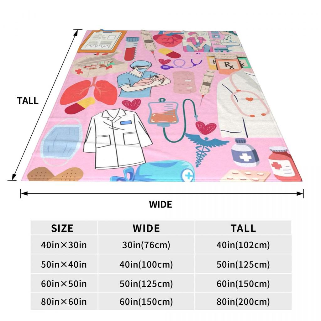 Doctor Nurse Enfermera En Apuros Merch Blanket Soft Warm Flannel Throw Blanket Bedding for Living room Picnic Travel Home Sofa