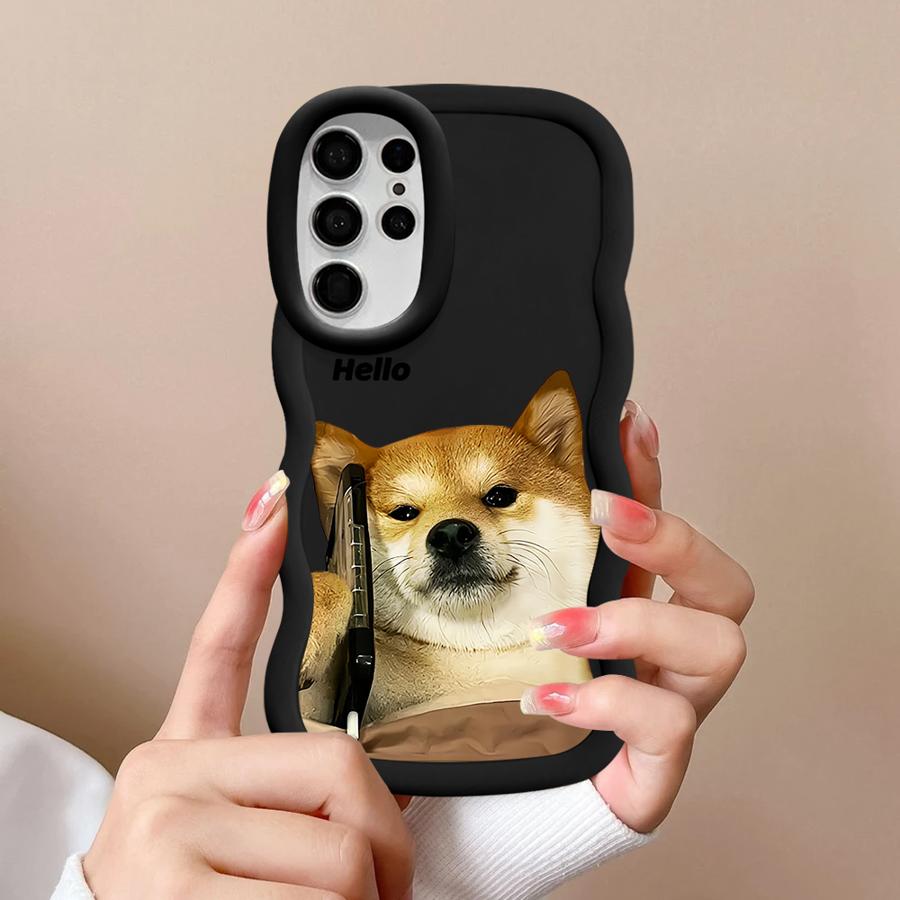 Funny Dog Soft Phone Cover Case for Samsung Galaxy S22 Ultra S24 S20 FE A26 S21 S23 Plus S25 A25 A24 A54 A35 A55 A36 A34