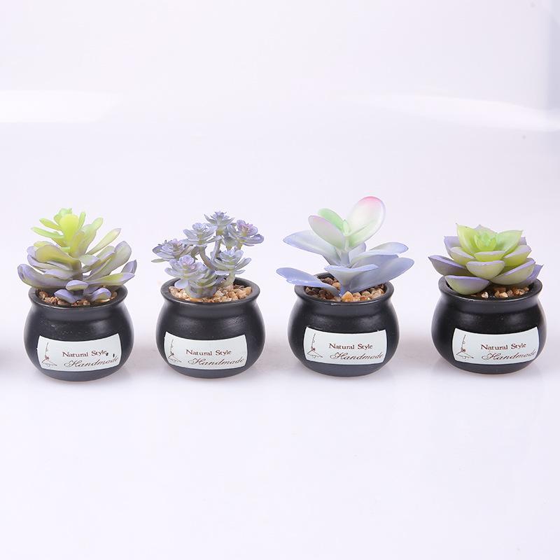 Home Decoration Simulation Succulent Plant Cement Bonsai, Fake Succulent Potted Plant, Mini Simulation Succulent Potted Plant