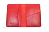 by Genuine Leather Passport Case Book Cover [BlueMoon CP] (Red)