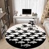 1pc Fish Birds Office Round Area Rug, Indoor Mat Suitable For Office, Under Office Chairs Bedroom Living Room Home Decor, Room Deco