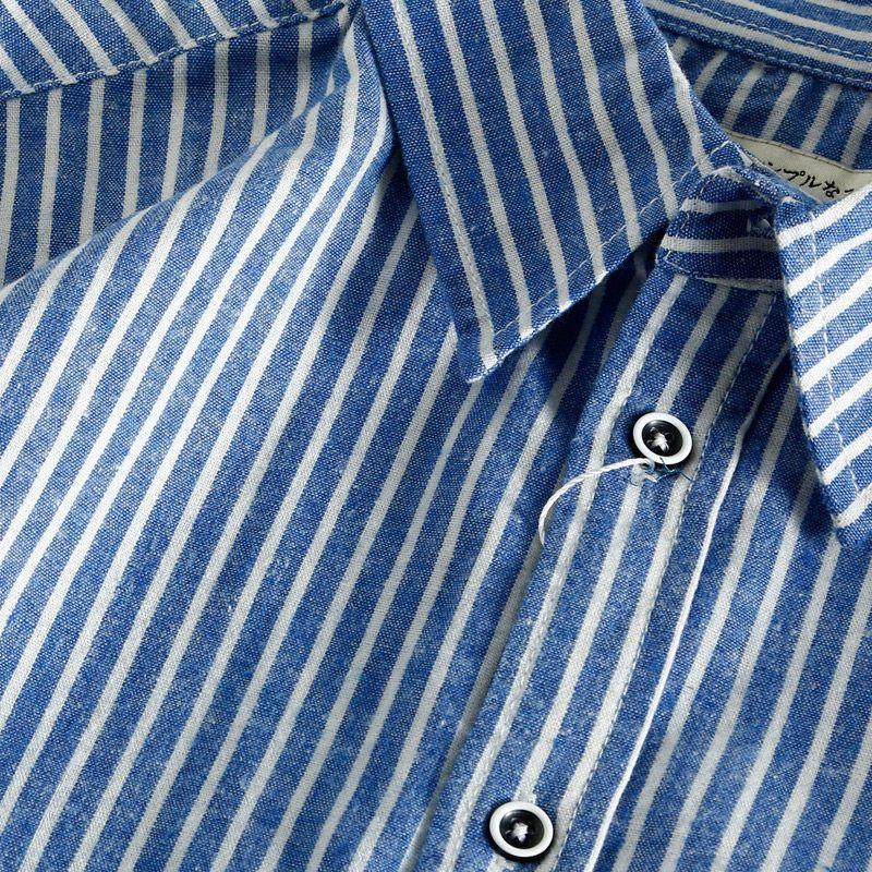 First-Line Brand Cut the Tag Off Men's Foreign Trade Goods Export Overplus Order Clearance Stripe Long Sleeve Shirt All-Matching Men's Shirts