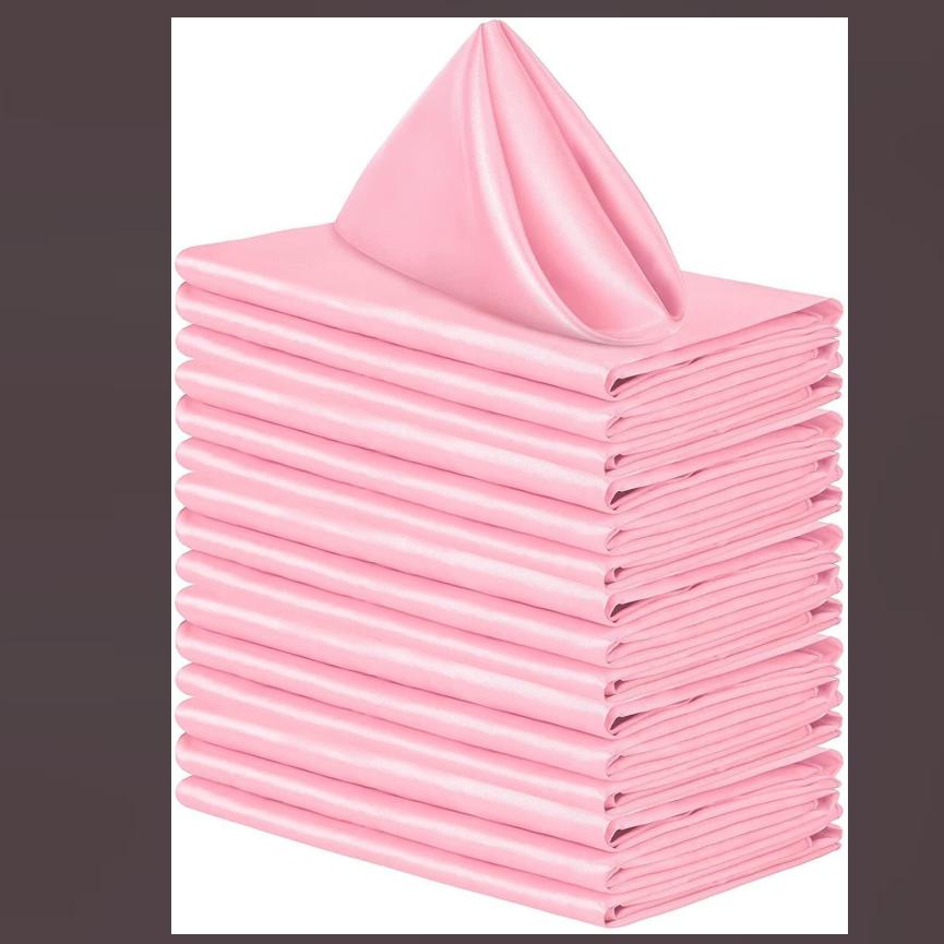 10pcs Satin Napkin 43cm*43cm Serving Table Decor Dinner Towel for Wedding Party Home Hotel Christmas Decor Table Napkins Green