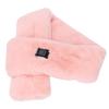 USB Beheizter Schal Verstellbarer Nackenwärmer Abnehmbarer Plüsch Wärmender Nackenumschlag SchalRosa