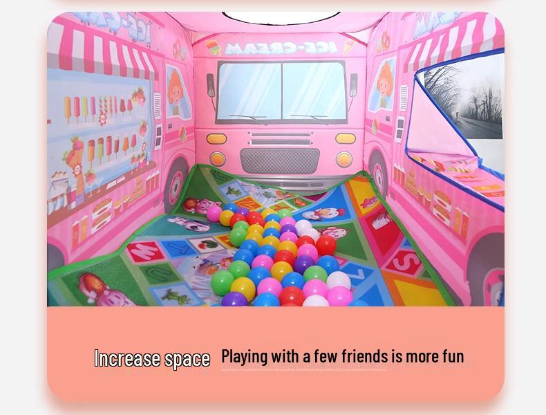 Kids' Indoor Car Tent Playhouse - Foldable Baby Pool & Play Space