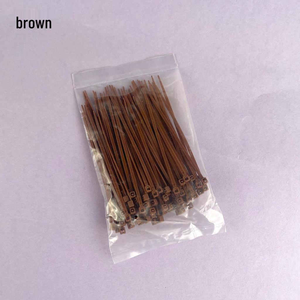 Multi-Color Nylon Zip Ties - 2x100 Pack, Small 2.4mm Wide In Blue, Red, Yellow, Green, Orange, Black, White & Pink