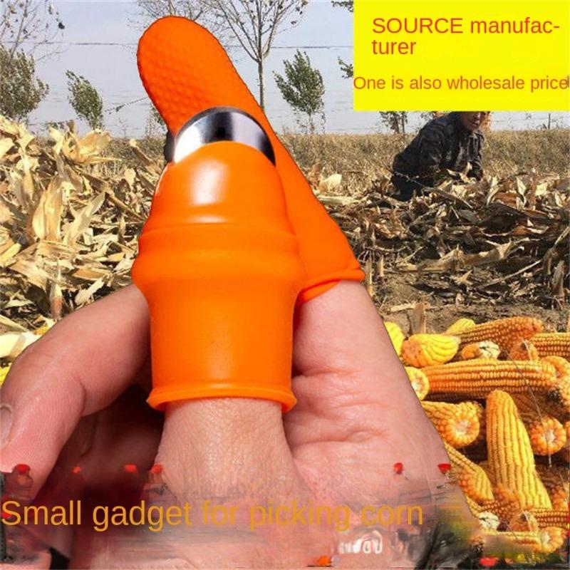 6PCS/Set Garden Silicone Thumb Knife With Anti-Cut Finger Cot Kit, Gardening Pruning Tools For Harvesting Fruits And Vegetables
