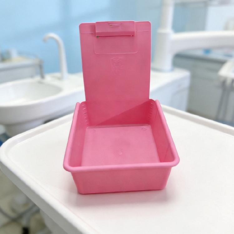 Dental Lab Storage Box With Clip Dental Working Lab Pan For Denture Mold Transport And Organization In Workshop