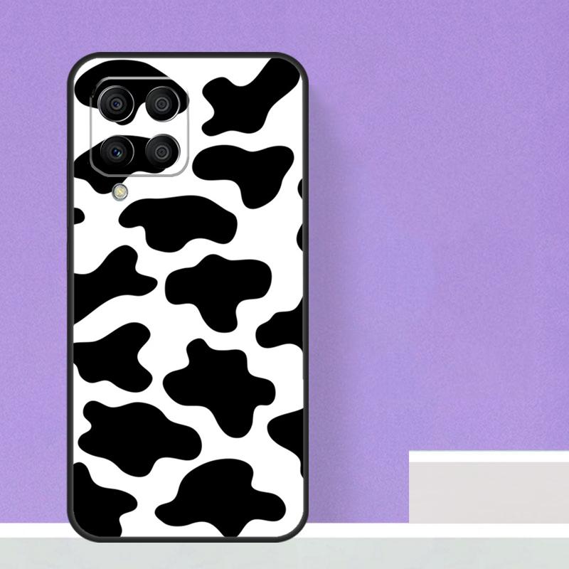 White Black Cow Print Case For Samsung Galaxy M21 M31 M15 M55 M56 M36 M16 M06 M13 M33 M53 M12 M32 M52 M14 M34 M54