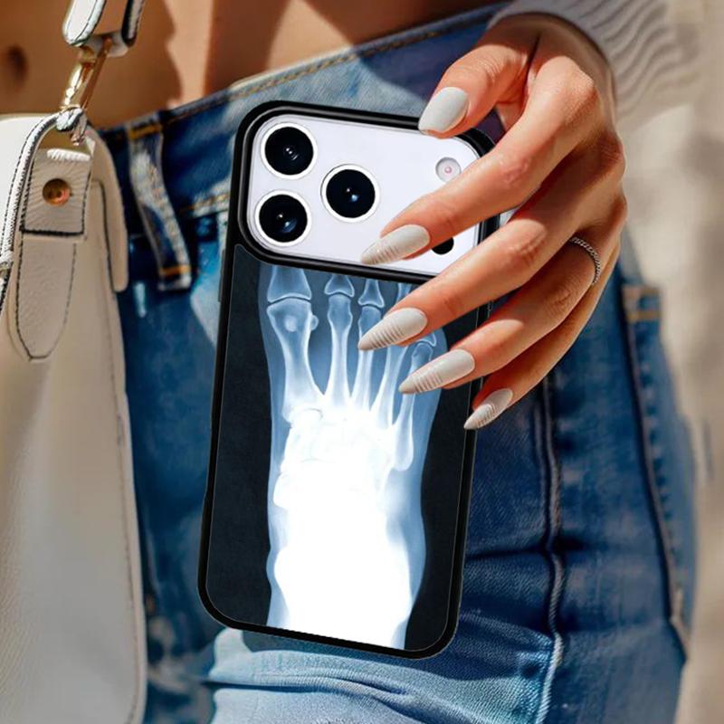Skeleton X-Ray Phone Case For iPhone 17 Air 14 15 13 12 Max Cover For Apple 16e 11 Pro Max Plus Coque