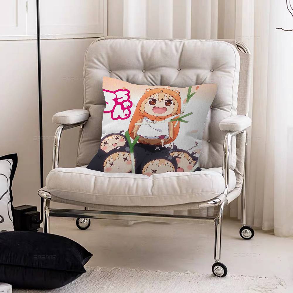 

Himouto Umaru Chan Maple Design Cushion Cover Happy Autumn Harvest Decor Holiday Decorati Pillow Cover 12x12Inch