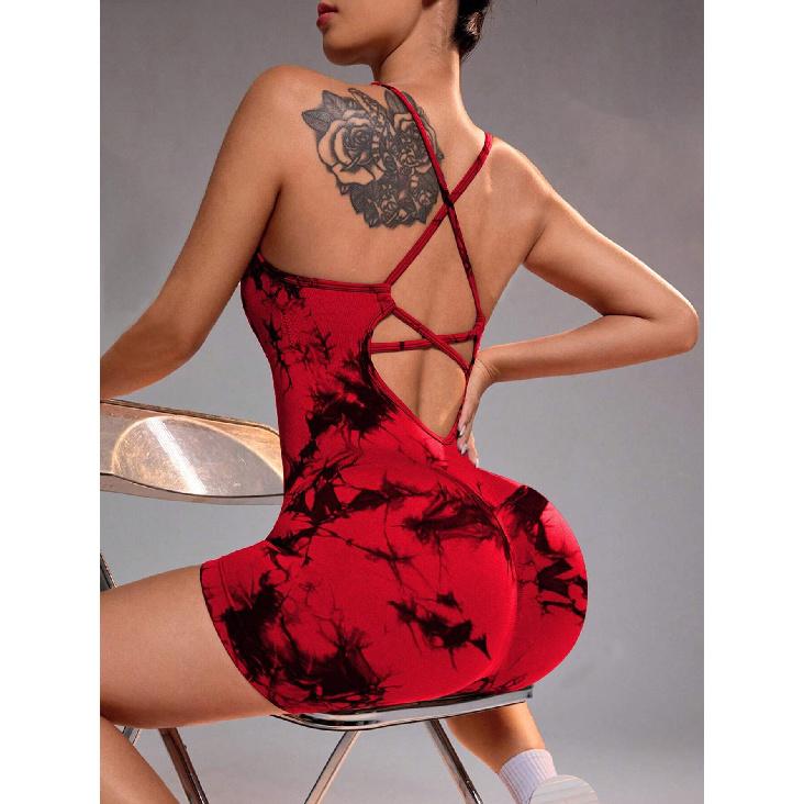 Estivo Casual Puro Cotone High-End Fitness Capispalla Asciugatura Rapida Esercizio Yoga Tuta Jumpsuit