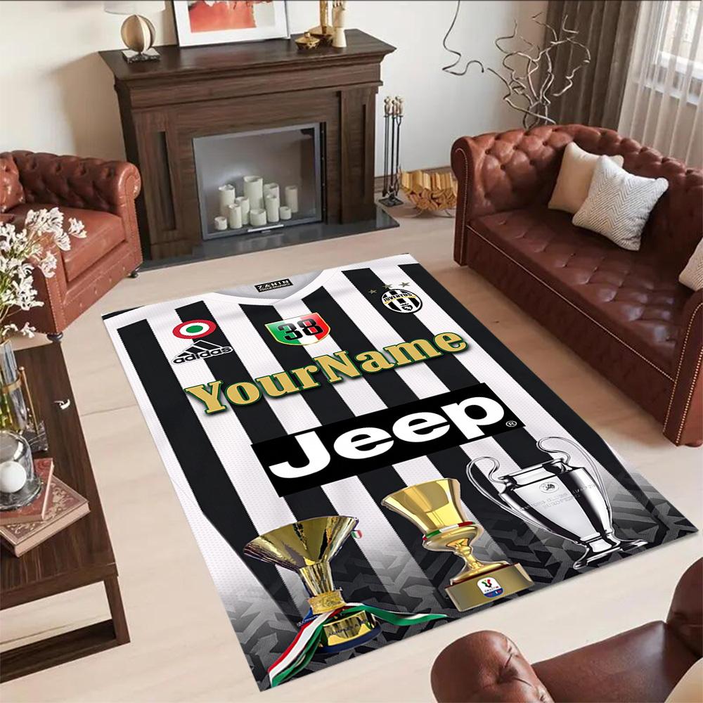 Juventus Personalized Name Carpet Suitable for Living Rooms Entryway Dormitory Decorate Room Antislip Carpet Decorate Offices Best for Christmas