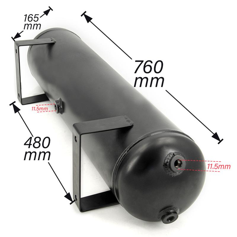 3/4/5 Gallon Aluminum Air Cylinder Air Tank Pneumatic Air Suspension System Tunning Vehicle Parts 1/4 NPT Holes