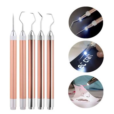 Portable Vinyl Weeding Kit With LED Light Vinyl Weeding Tool Handheld Iron-on Project Cutter Vinyl Paper Remover with Hooks