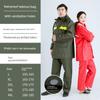 Raincoat and Rain Pants Set for Men, Separate Pieces, Extended and Thickened, Suitable for Motorcycle Riding, Full-Body Storm Protection