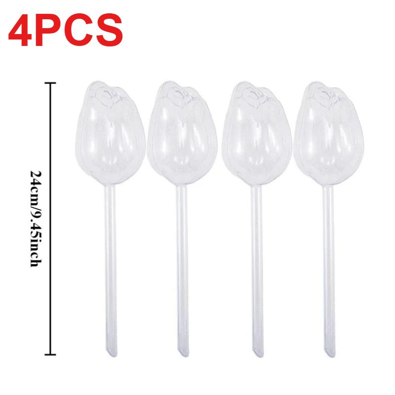 Automatic Plant Watering Bulbs Self Watering Pink Tulip Design Water Feeder Globes for Indoor Outdoor Plants Drip Irrigation