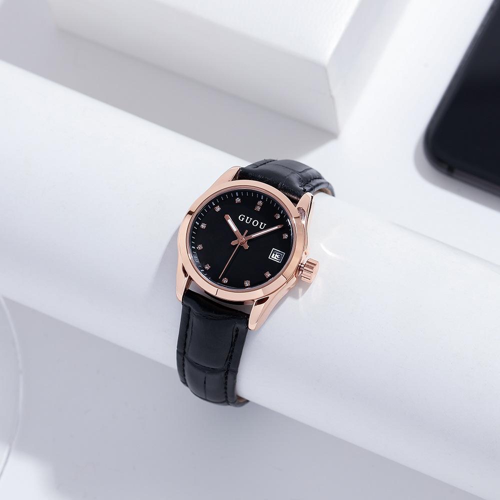 

Часы из Гонконга, модные, со стразами, с календарем, кварцевым циферблатом, женские, наручные часы для женщин