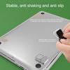 1 Pair Laptop Desktop Holder with Non-slip Pad Zinc Alloy Raising Bracket Portable Heat Dissipation Slim Folding Stand for Laptop