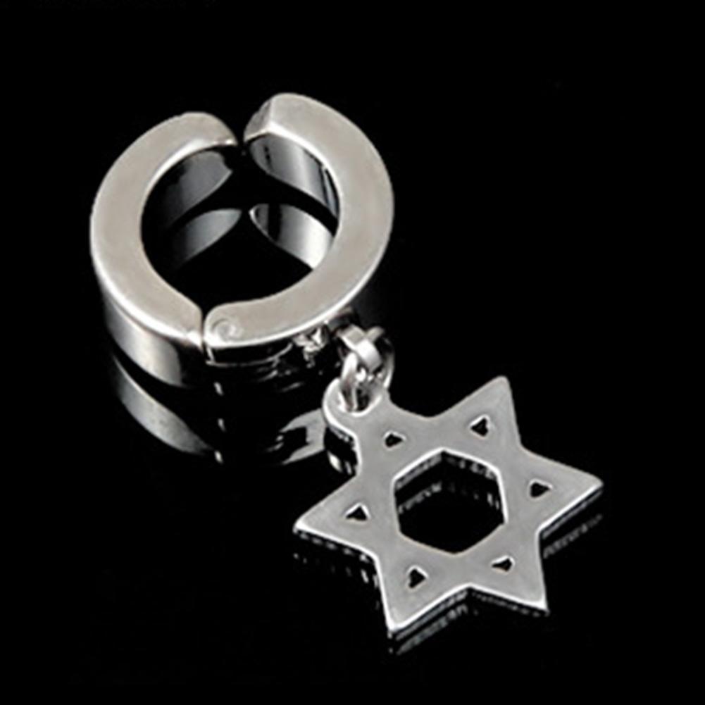 Fashion Rock Style Hypoallergenic Cross Shaped Titanium Steel Ear Clip Accessories