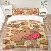 Conjunto de Roupa de Cama de Urso Cartoon Anime - Inclui Uma Capa de Edredom e Duas Fronhas (Sem núcleo) - Perfeito para Decoração de Quarto e Quarto de Hóspedes