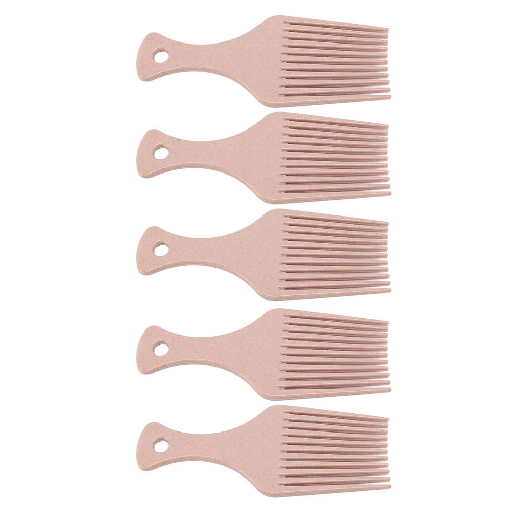 10PCS Hair Detangling Comb Wide Teeth Ergonomic Handle Barley Stalk Hair Pick Comb
