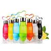 650ml Sportflasche H20 Kunststoff Fruchtinfusionsflasche Infusor Trinken Outdoor Sport Saft Zitrone Tragbar Fahrrad Reise Wasserflasche