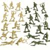 30pcs Plastic Army Men Action Figures Multiple Different Poses Soldier Model Set 1.96 Inches Red Green Yellow Blue Army ZSY
