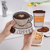 4Pcs/Set Absorbent Kitchen Hand Cloth Coffee Pattern Kitchen Cleaning Cloth Hand Towel  Kids