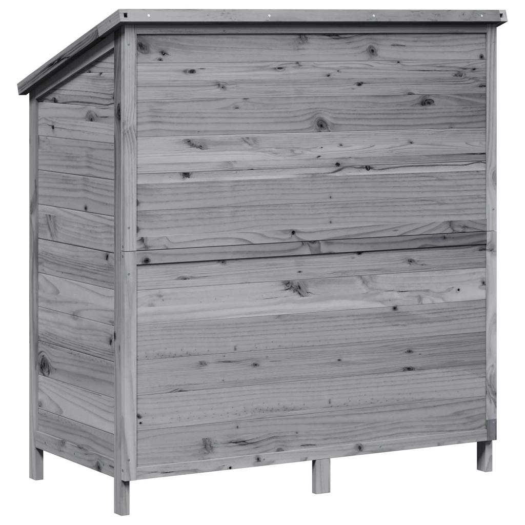 Garden Shed Gray 106 x 56 x 113.5 cm Solid Spruce Wood