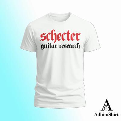 Schecter Guitar Research Funny Logo T-Shirt Mens Cotton Graphic Tee