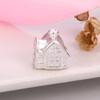 S999 Sterling Silver Princess Castle DIY Braided Rope Beads, Large Hole Beading Accessories.