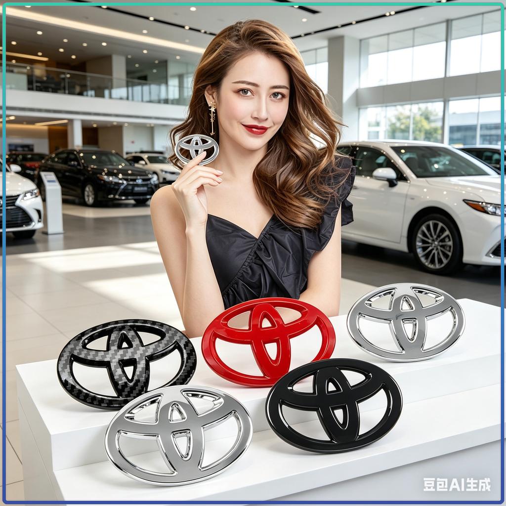 1Pc Car Steering Wheel Logo Sticker Badge Interior Decoration For Toyota TRD Camry Corolla RAV4 CHR Yaris Auris