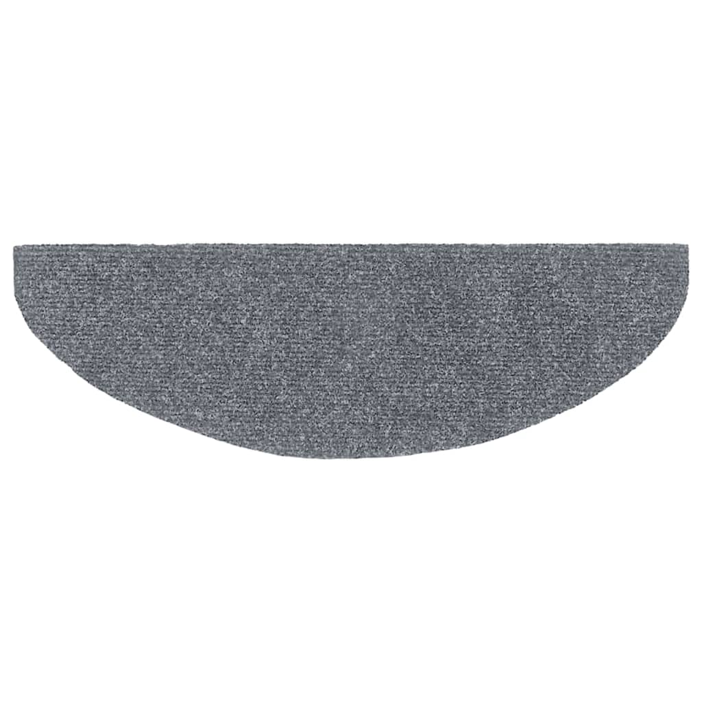 Self Adhesive Stair Treads 5 pcs 65 x 21 x 4 cm Light Grey Semi Round Large