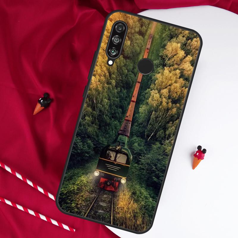 Classic Steam Train Railway For Huawei Nova Y90 Y70 Y60 Y72 Y73 Y61 Y91 7i 8i 11i 12i 12s 9 10 SE P20 P30 P40 Lite Case