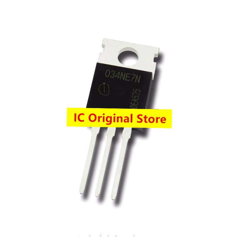 10pcs IPP034NE7N New Original Spot TO-220 034NE7 75V 100A MOS Field Effect Tube IPP034NE7