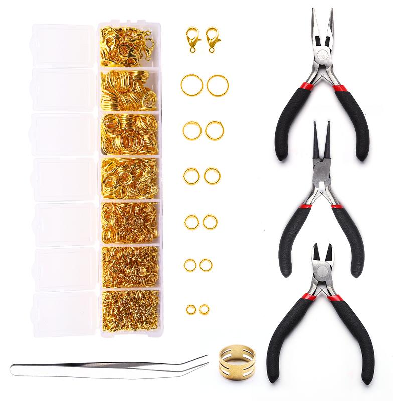 Jewelry Making Supplies Set Head Pins Lobster Clasps Chains Jump Rings Earrings Clasps Hooks for DIY Jewelry Making Accessories