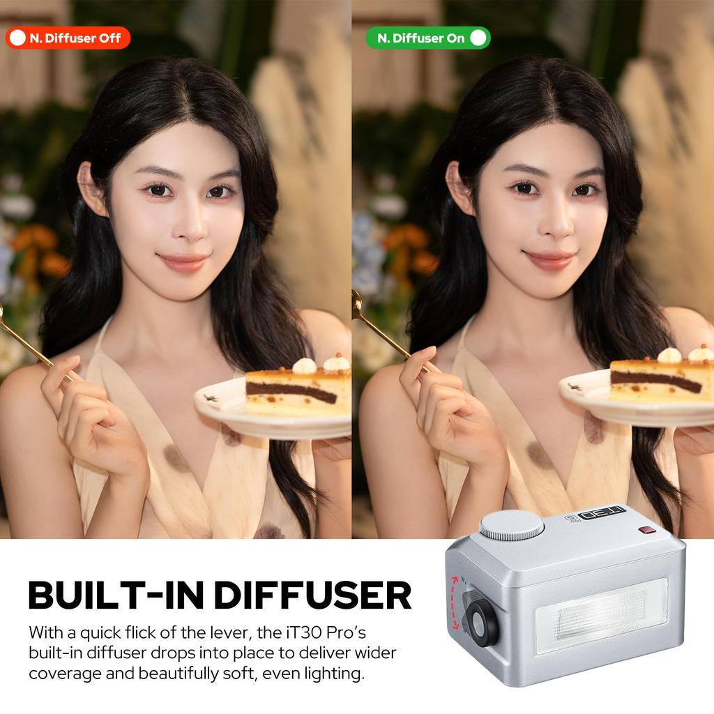 GODOX iT30Pro F TTL Flash for Fuji Color Compact Yet 560 Full Wireless Optical Control for On-Camera Cameras, Touch-Sensor LCD, High-Performance,