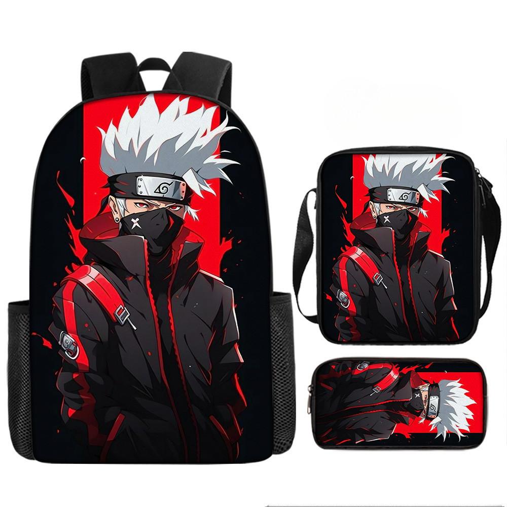 Naruto Bag Student Pack With Oxford Cloth And Cute Character Prints For Kids