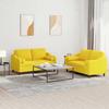 Vidaxl 2-Cz. Set de Living cu Perne, Galben Deschis, Textil