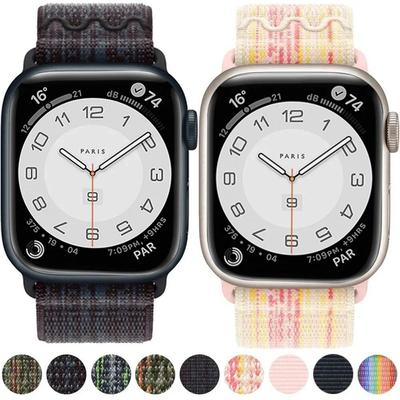 Nylon-Loop-Sportarmband für Apple Watch Band 49 mm 45 mm 44 mm 42 mm Armband für iWatch 9 8 7 6 5 SE Ultra 2 Armband