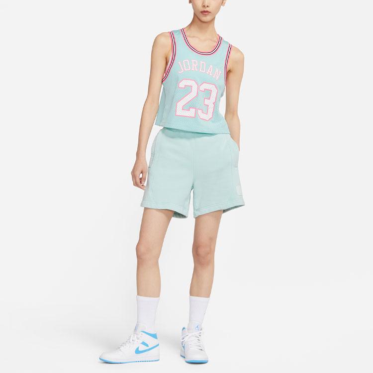 Jordan Essential Knit Mesh Breathable Basketball Jersey Women Jerseys Light-Rain-Green DD0286-382