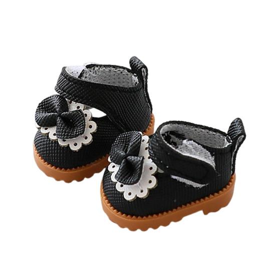 

Кукольная обувь на шнуровке, мини-кроссовки для кукол 17 см, реалистичная кукольная обувь, модная чёрный