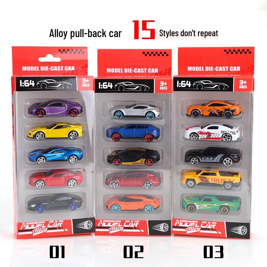 1:64 Alloy Toy Car Racing & Police Model Set for Kids