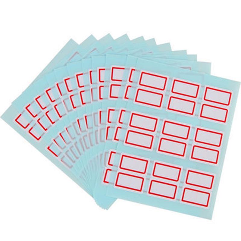 Creative DIY Blank Labels Sticker Self-Adhesive Paper Classification  Storage Distinguish 12 Pcs Red Stickers