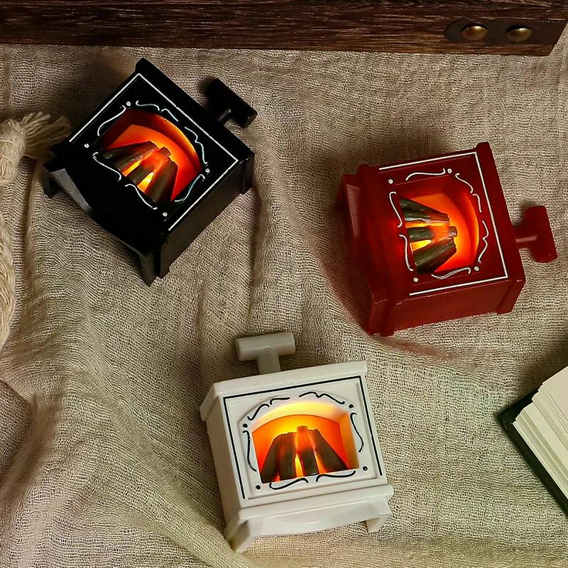 Puppenhaus Miniatur Kamin Glühender Ofen Modell Haus Möbel Küche Wohnszene Dekor Spielzeug