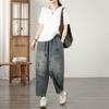 Übergröße Vintage hohe Taille lässig locker Damen Frühling Sommer Herbst Jeans Denim Haremshose