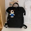 Casual Nylon Student Backpack With Embroidery And Air Cushion Straps For Middle School Girls And Boys
