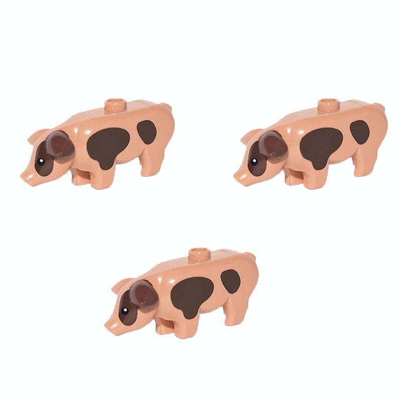 MOC Bricks Toys Model Farm Building blocks Cattle Horse Carriage Transport Vegetable Garden Flower Plant Friut Field Tree Animal
