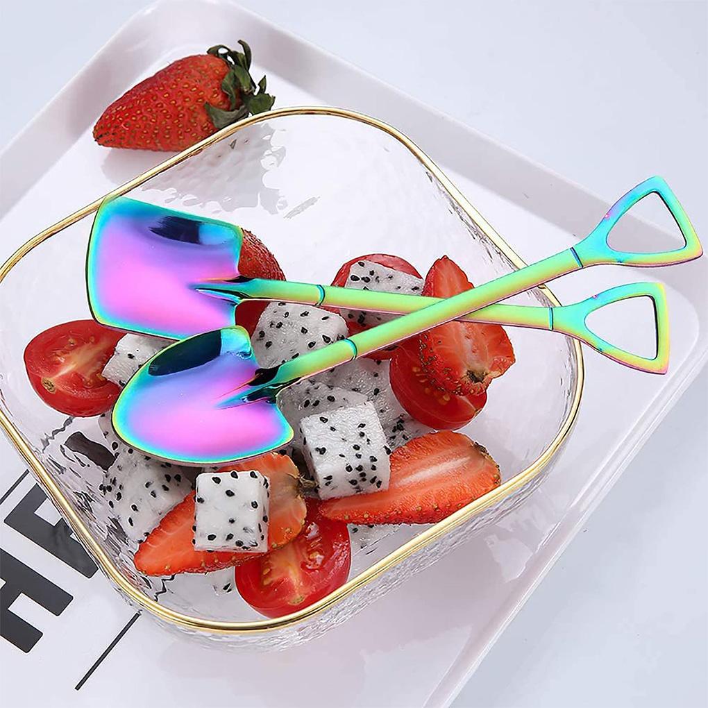 Pack of 8 Ice Cream Scoop Stainless Steel Watermelon Fruit Spades Dining Room Teaspoons Banquet Tableware Household Supplies